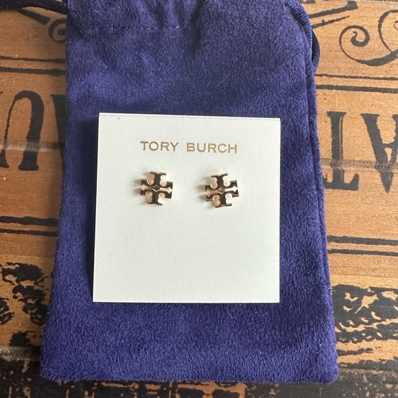 Tory Burch Gold Kira Stud Earrings - NWT - Picture 3 of 4
